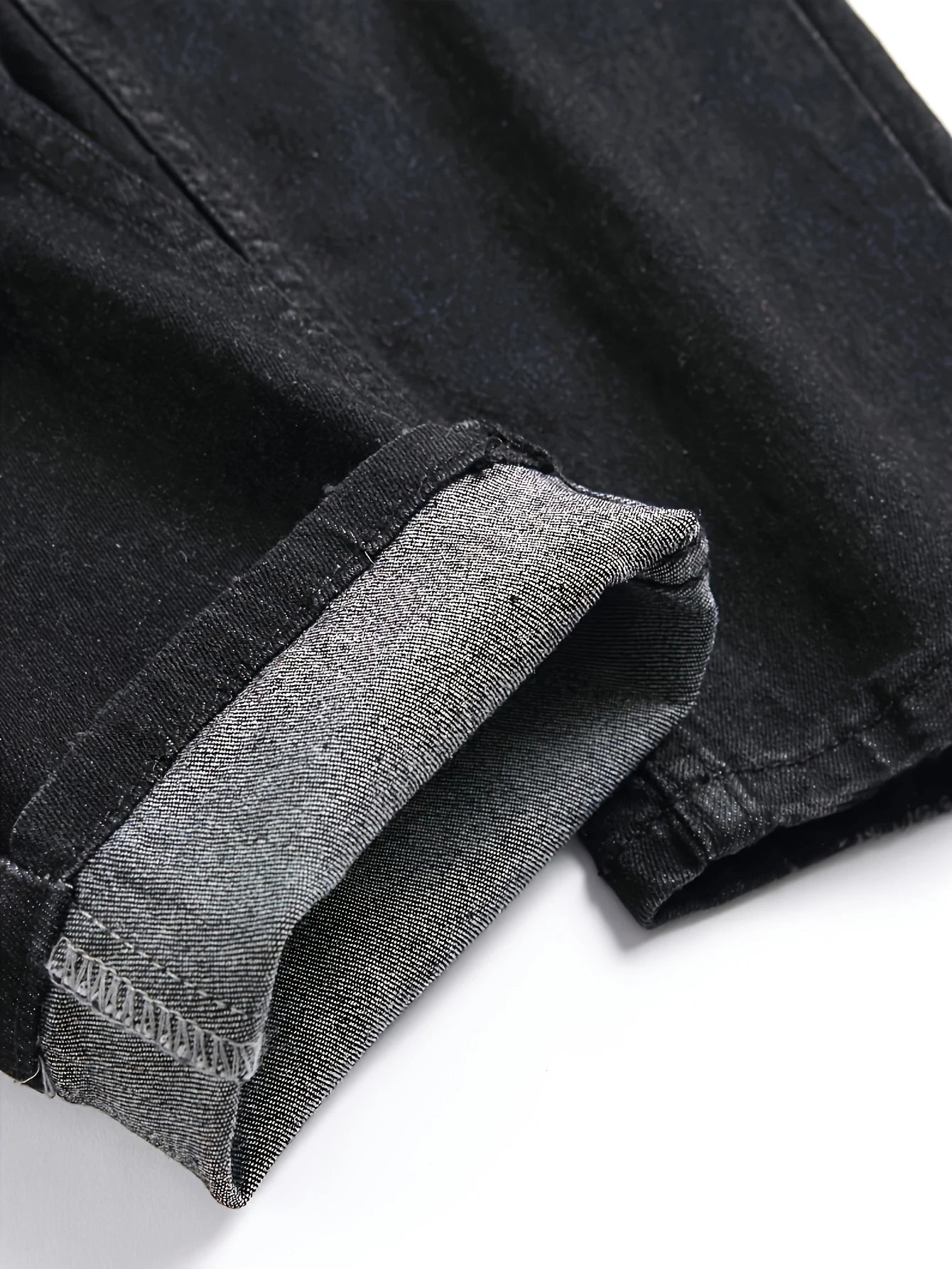 Black Gray Distressed Jeans